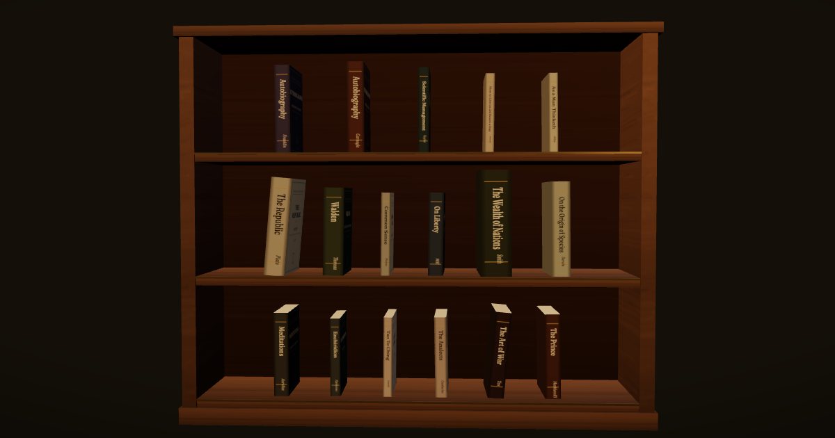 Screenshot of the Bookshelf demo