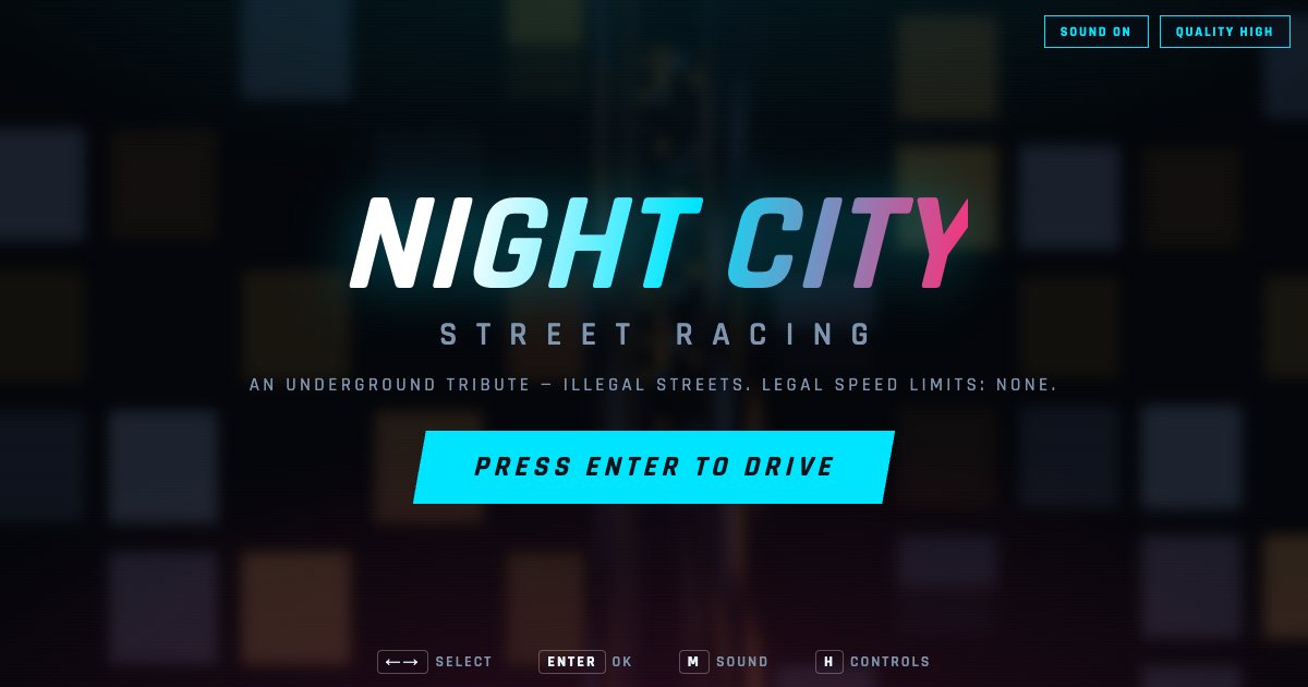 Screenshot of the Car Racing demo