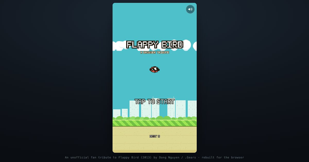 Screenshot of the Flappy Bird demo