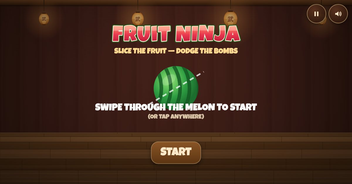 Screenshot of the Fruit Ninja demo