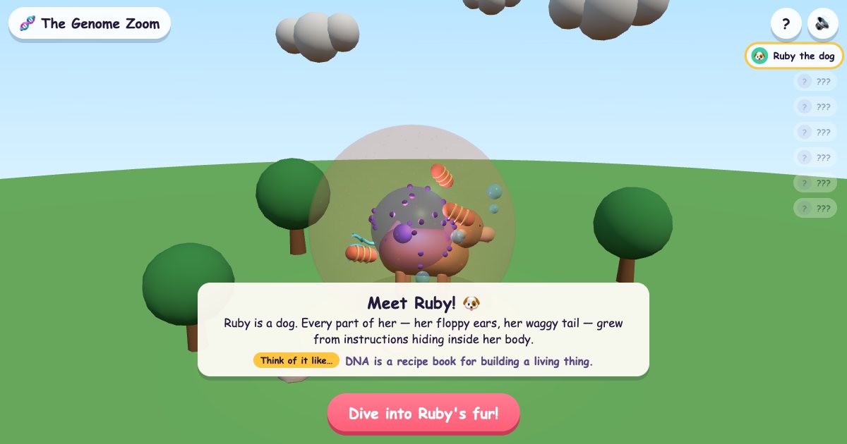 Screenshot of the Genome Sequencing demo