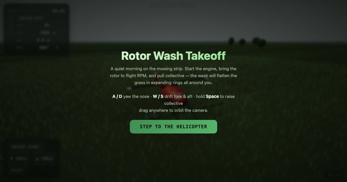 Screenshot of the Helicopter Sim demo