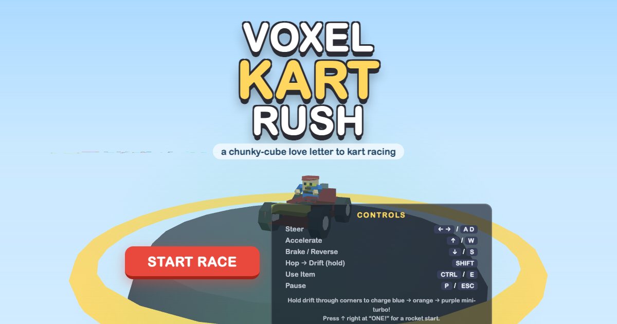 Screenshot of the Kart Racer demo