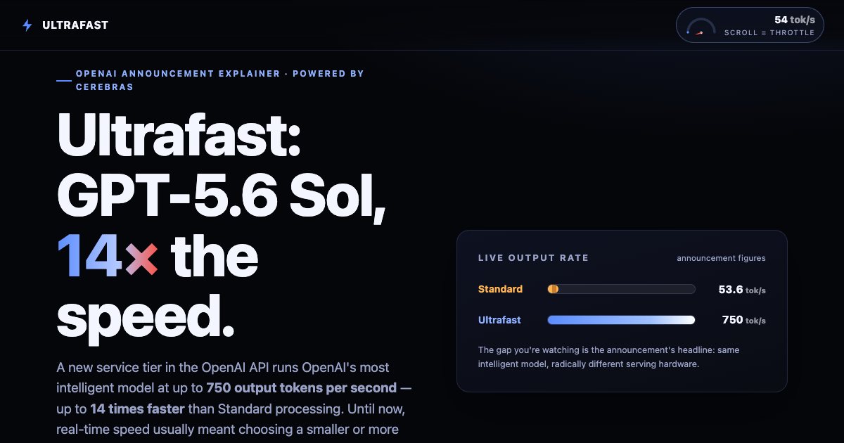 Screenshot of the Openai Ultrafast Explainer demo