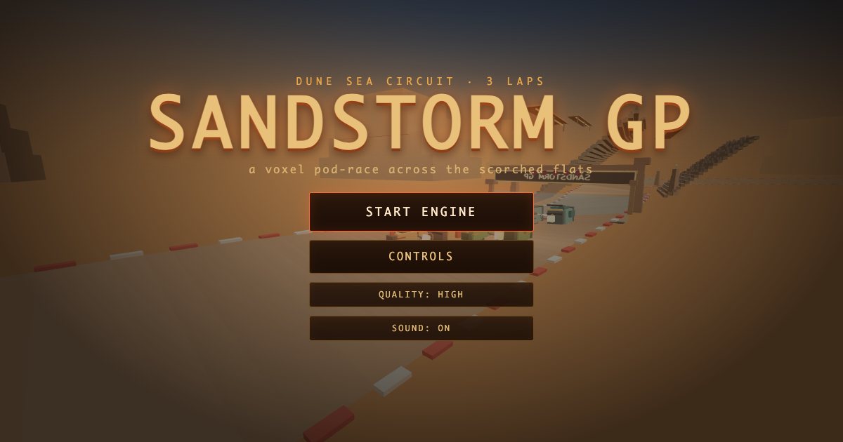 Screenshot of the Pod Racer demo